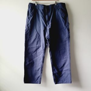 Carhartt blue cargo men's pants. Run large.